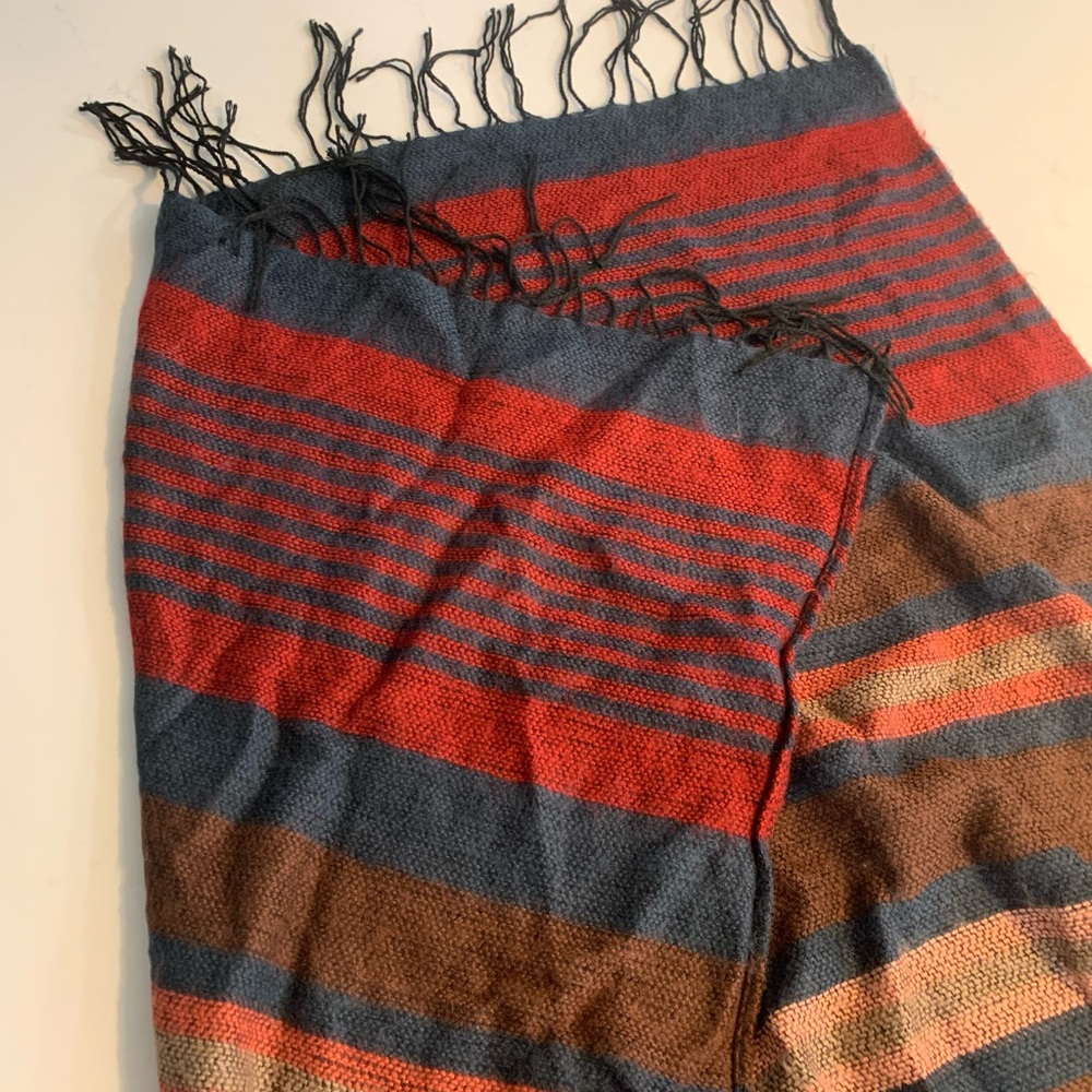Striped Red and Blue H&M Scarf